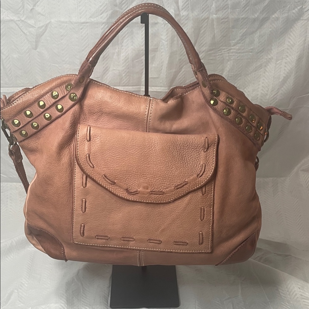 No brand - Elegant Studded Leather Shoulder Bag